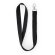 Lanyard sencillo poliéster reciclado Negro detalle 7