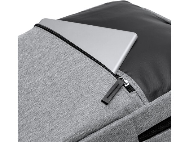 Mochila para portátil barata de 15 rPET 600D Kiton Negro vigore detalle 1