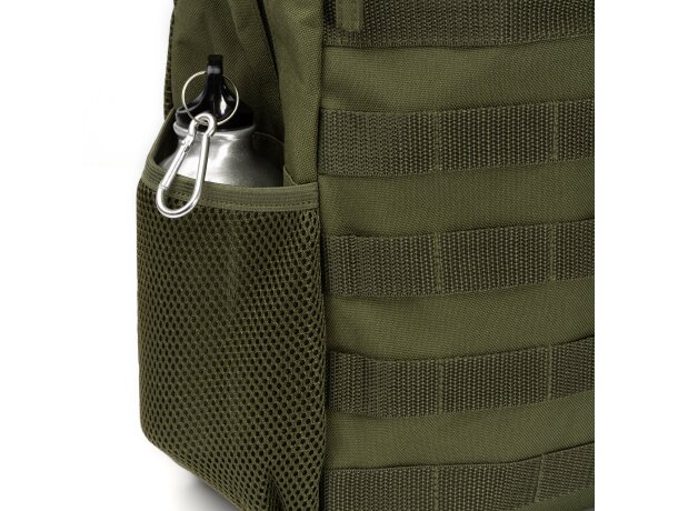 Mochila Búfalo de poliéster reciclado con bolsillo portátil Negro detalle 1