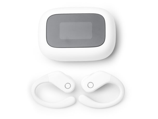 Auriculares bluetooth Sandes EP2050 con estuche carga táctil Blanco detalle 4