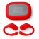 Auriculares bluetooth Sandes EP2050 con estuche carga táctil Rojo