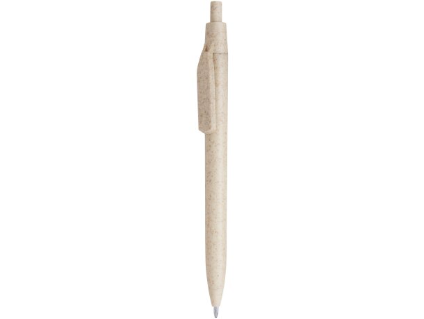 Bolígrafos ecológicos con pulsador de fibra de trigo tinta azul Jade Crudo detalle 3