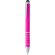 Bolígrafo metálico de aluminio puntero táctil tinta azul Fucsia