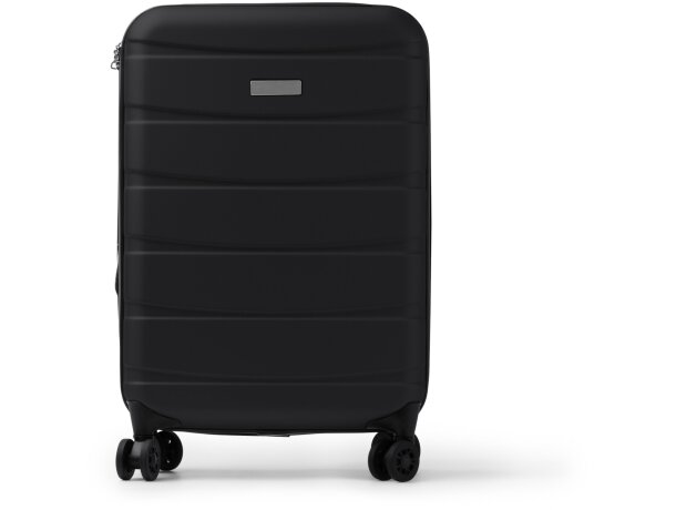 Maleta trolley Foldy de poliéster reciclado con ruedas 360° Negro detalle 6