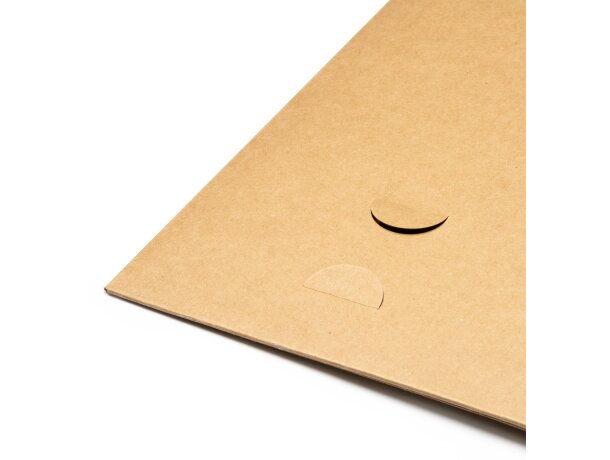 Carpeta portadocumento con solapa de cartón reciclado Yasper Crudo detalle 3