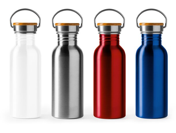 Botella de acero con asa plegable 620ml Boina Blanco detalle 3