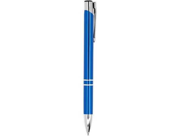 Bolígrafo metálico de aluminio pulsador tinta azul Royal detalle 8