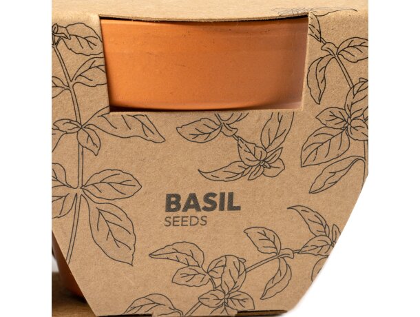 Set de maceteros Tulsy natural con semillas de perejil Crudo detalle 2