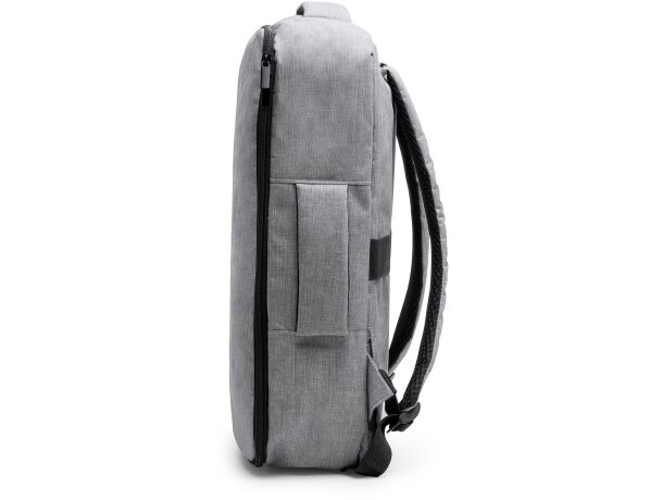 Mochila para portátil de 13 unisex con puerto usb de rPET Volpex Gris detalle 5