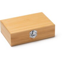 Set vino Tintos bambú con accesorios acero