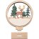 Adorno navideño Zikos de madera natural con base desmontable Crudo detalle 1