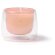 Vela aromática Flora cristal doble capa aroma vainilla Rosa claro