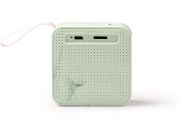 Mini altavoz bluetooth promocional con asa de transporte Zoya Negro detalle 3