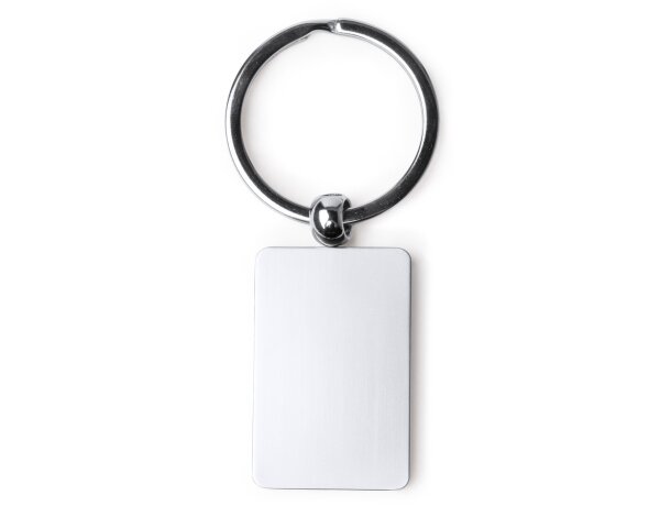 Llavero Soho rectangular metal mate con anilla brillante Rectangular detalle 1