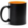 Taza con logo con interior a color cerámica Macha Naranja