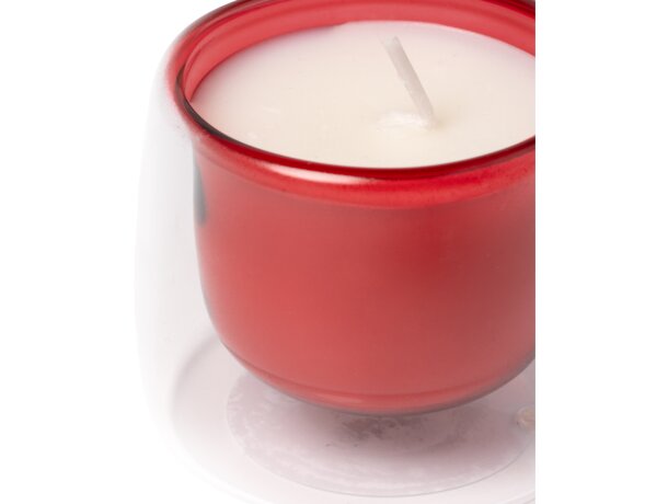 Vela aromática Flora cristal doble capa aroma vainilla Amarillo detalle 1