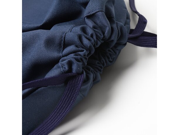 Mochila saco Zorzal poliéster 600D bolsillo cremallera cordones Blanco detalle 1