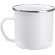 Taza económica metal esmaltado blanco Damasco