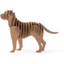 Puzzle 3D de cartón kraft con diseño de perro