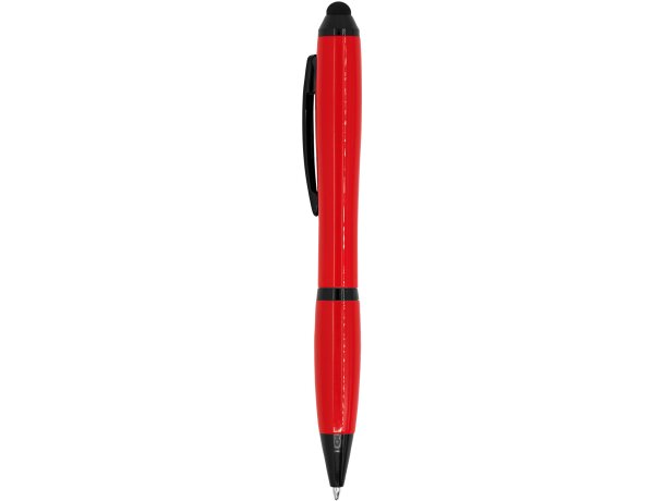 Bolígrafos con puntero táctil giratorio de plástico tinta azul Taiga Rojo detalle 16