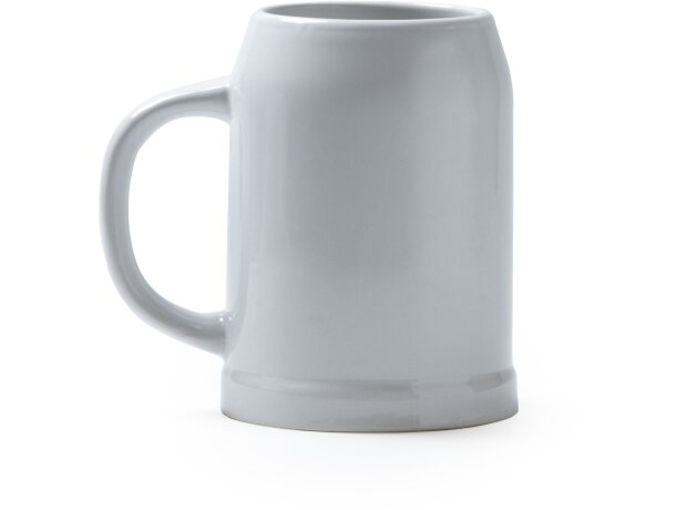 Jarra cerámica Samui 700ml acabado brillante asas amplias Blanco detalle 4