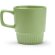 Taza cerámica Longi con asa ergonómica y base biselada Verde salvia