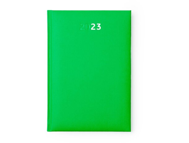 Agenda para profesores promocional Horus con cubierta acolchada y mapas Verde helecho detalle 11