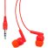 Auriculares con cable pvc Punk Rojo