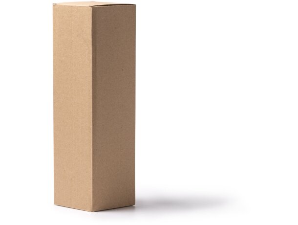 Caja botella Flesy en cartón reciclado corrugado crudo Crudo detalle 3