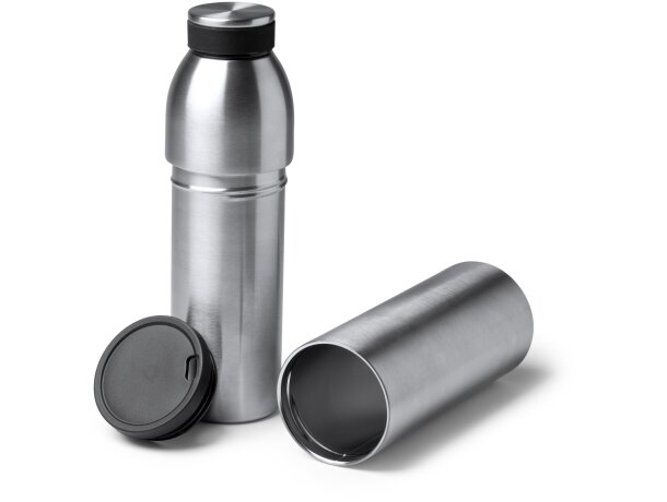 Bidón Bolt de acero inoxidable con vaso térmico desmontable Negro detalle 1
