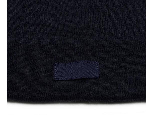 Gorros invierno unisex con parche y doble capa poliéster Bulnes Negro detalle 1