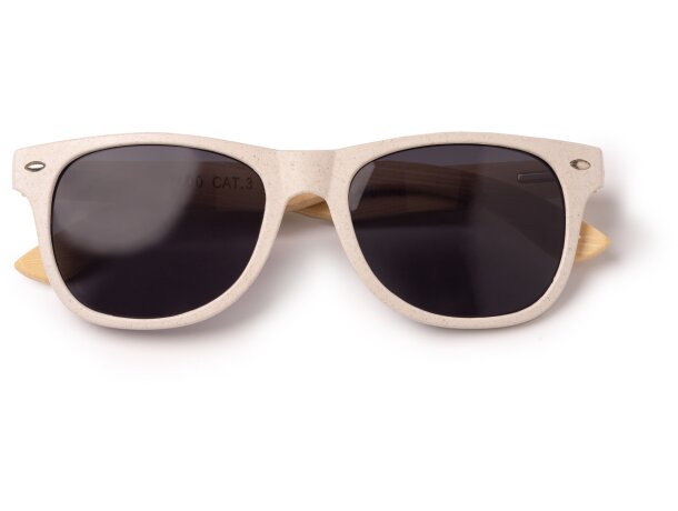 Gafas de sol promocionales Bomer Natural con protección UV400 Crudo detalle 5