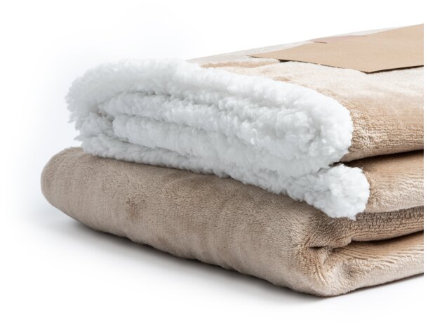 Manta tejido polar sherpa poliéster Glory Beige detalle 1