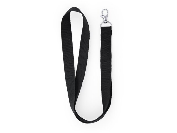 Lanyards baratos poliéster Host Negro detalle 7