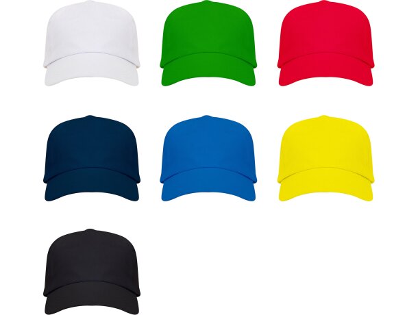 Gorras béisbol con cierre ajustable velcro de algodón 170 g/m2 Uranus Blanco detalle 3