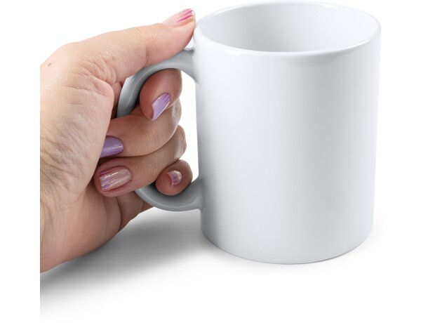 Taza cerámica Lima 350ml personalizable por sublimación Blanco detalle 3