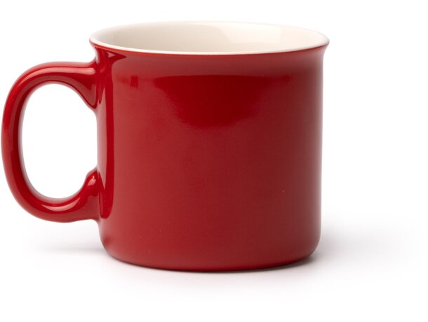 Taza cerámica Calgary rojo con diseño navideño en relieve Rojo detalle 2