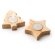 Vela promocional con soporte con forma de estrella de madera Maka Estrella detalle 3