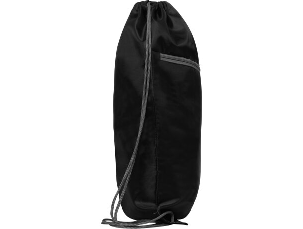 Mochila de cuerdas personalizada poliéster 70 g/m2 Ninfa Negro detalle 11