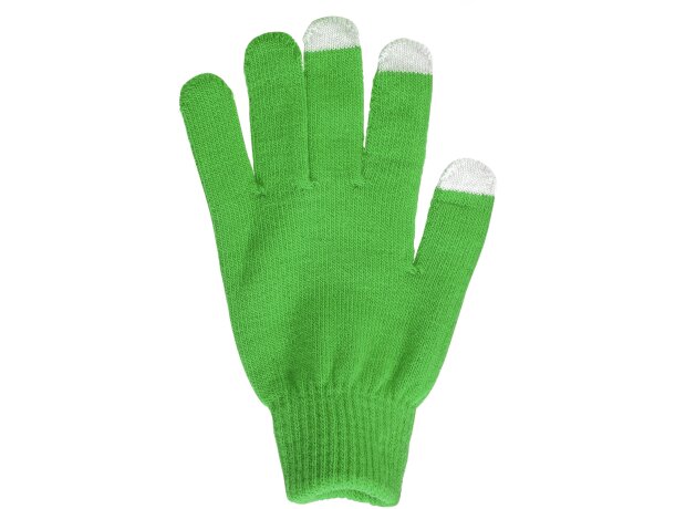 Guantes táctiles ZELAND Verde helecho detalle 6