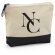 Neceser multiusos unisex algodón 280 g/m2 Doel Crudo/negro detalle 1