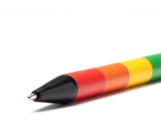 Bolígrafos originales pulsador de plástico tinta azul Sivan Multi color detalle 1