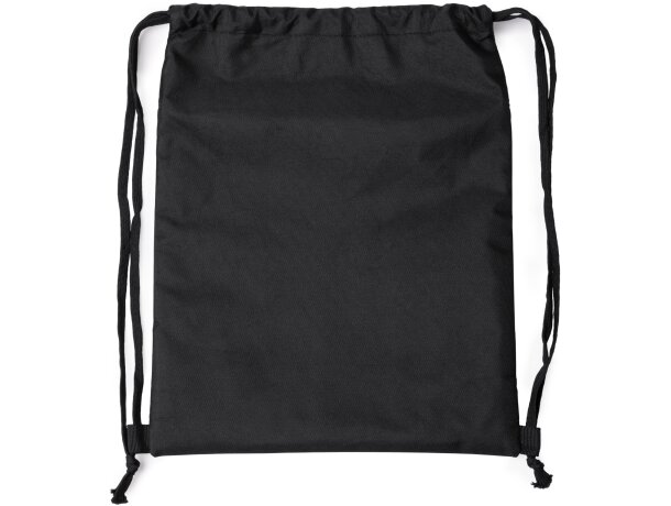 Mochila de cuerdas Empire en RPET con bolsillo frontal Negro detalle 2