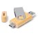 Memoria USB Gatlin de bambú natural con doble conexión 32GB Bambu detalle 4
