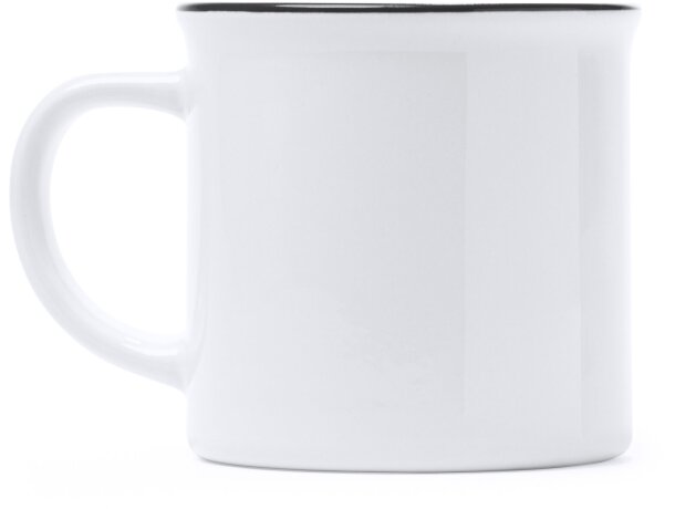 Taza cerámica Kumbo vintage retro bicolor 300ml sublimación Blanco/rojo detalle 7