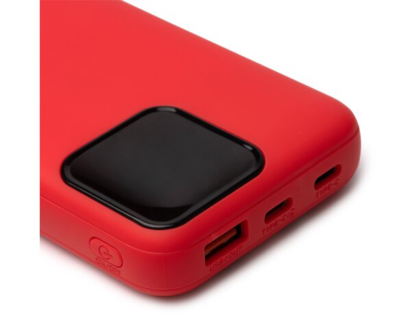 Batería externa Conway 10000 mah con cables tipo c y lightning Blanco detalle 3