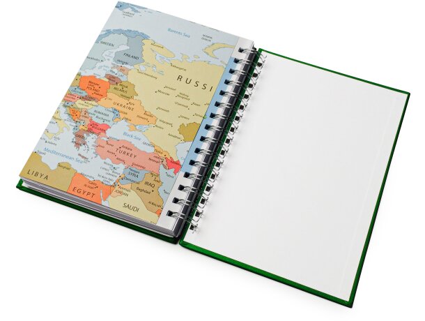 Agenda anillas Hera día página con tapa acolchada grabado relieve Blanco detalle 3