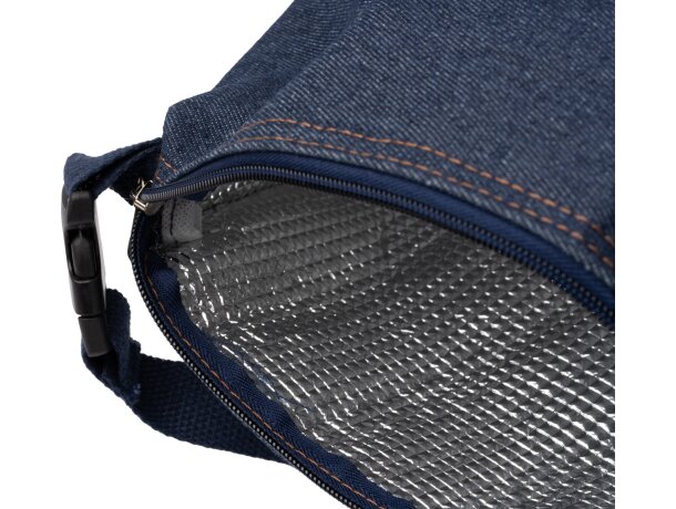Nevera isotérmica Pepux de denim reciclado con cierre cremallera Vaquero detalle 2