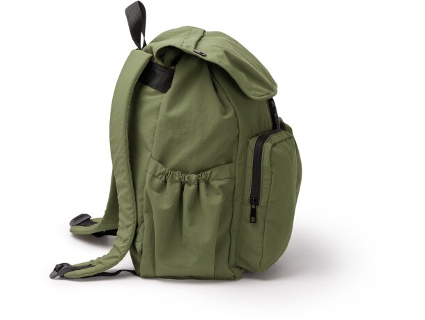 Mochila Kabuki nylon acolchada con compartimento para portátil Verde oscuro detalle 6