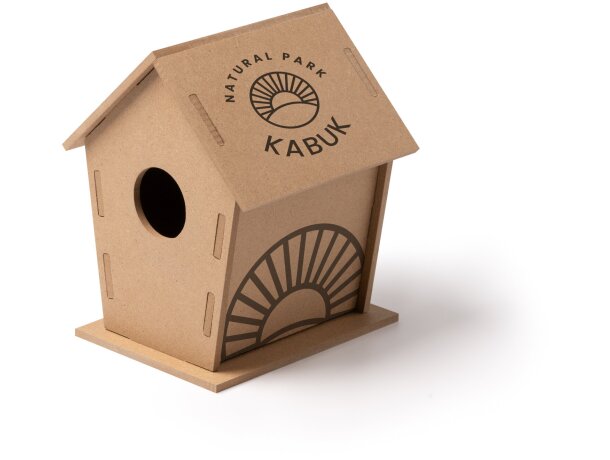 Casa pájaros Manik natural en MDF Crudo detalle 3
